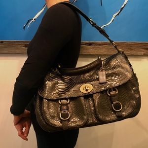Coach real python satchel bag